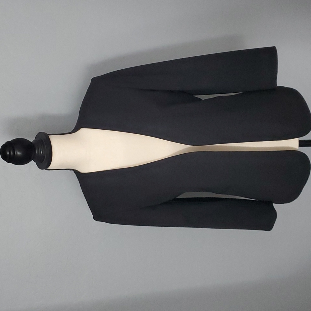 Theory Black Open Front 3/4 Sleeve Suiting Jacket